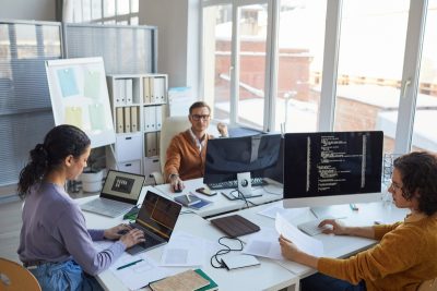Creative IT Development Team in Office
