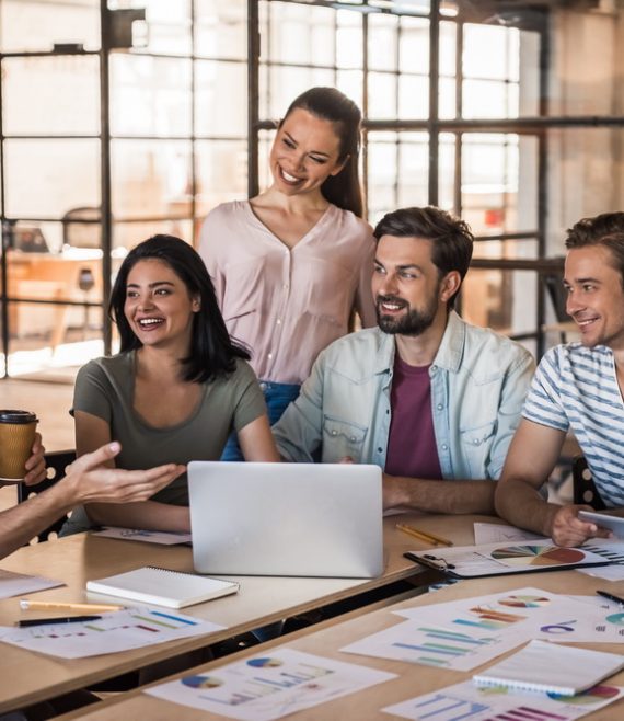 Young business team working